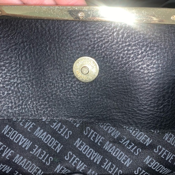 Steve Madden black faux croc tote shoulder bag - Picture 15 of 15